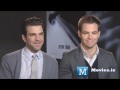Kirk & Spock talk STAR TREK - Chris Pine & Zachary Quinto