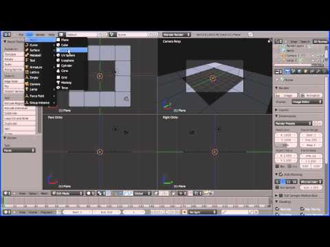 Blender 2.5 Modelling Tutorial - Punching,Creating, Making a Circular Hole