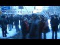 Silent protest in Reykjavik - and one man singing the Communist song - Interational Silent protest in Reykjavik - and one man singing the Communist song - Interational