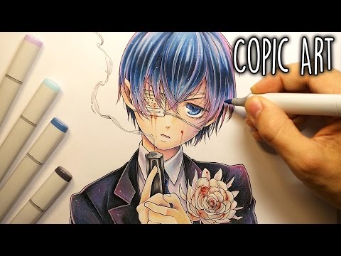 video-linktoworks-Drawing ~ Ciel Phantomhive (Black Butler) (Copic...
