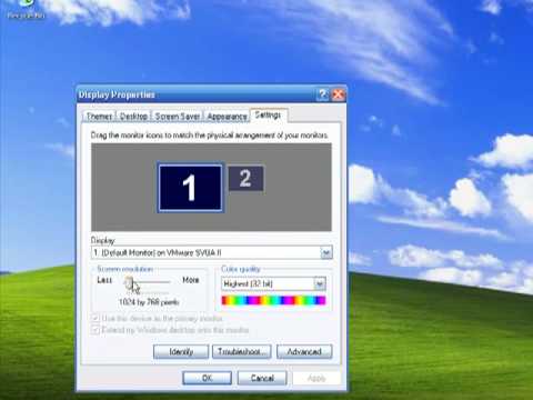 how to adjust xp resolution