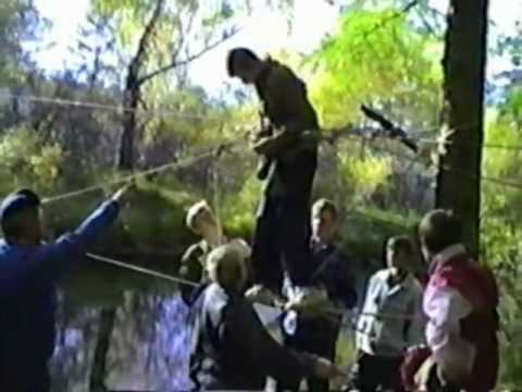 1995 Турслет в районе п. Большой Луг на р. Олха, лагерь Черёмушки. Архив видео турклуба 'Наследники'