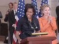 Today, Speaker Pelosi and Members of Congress were joined by First Lady Michelle Obama and Secretary of State Hillary Clinton to unveil a bust by sculptor Artis Lane of Sojourner Truth. The bust is the first sculpture to honor an African American woman in the US Capitol and was donated by the National Congress of Black Women. Watch video highlights of the ceremony which also included musical performances by Lomax Spaulding, Dorinda Clarke Cole and Yolanda Adams, and by the Ron Clark Academy ...