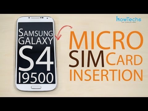 Samsung Galaxy S4 GT-I9500 Micro SIM card insertion