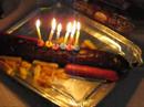 a salami birthday cake