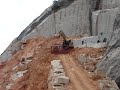 Granite quarry block moving