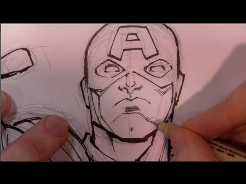 how to draw captain america