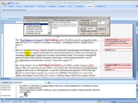how to provide comments in word