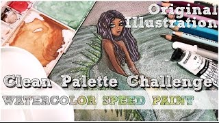 New video! Clean Palette Challenge Part 1 Stormy Mermaid Watercolor Speed Paint
