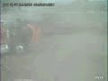 semi truck tries to outrun train