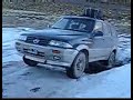 Ssangyong Musso vadeando rio congelado a 4300msnm