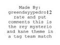 KANE AND REY MYSTERIO THEME IN A TAG TEAM MATCH