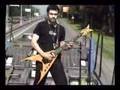Anton Tsygankov plays his tune on the top of a moving truck