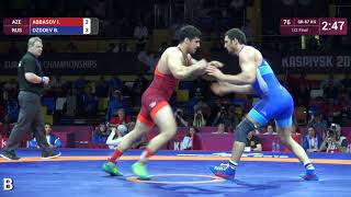 1/2 GR - 87 kg: I. ABBASOV (AZE) v. B. OZDOEV (RUS)