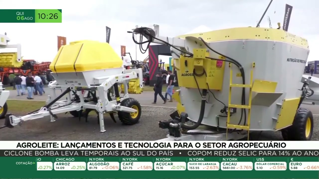 Agroleite 2026 destaca máquinas e tecnologias para a pecuária moderna