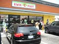 Part 1 of 2. Video of the exterior of a Los Angeles area 7 Eleven that was transformed into a Kwik E Mart for The Simpsons Movie. Part 2 shows the interior of the store. For more pics and video, visit DaveChung.com.