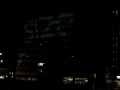24C3 gigantic electronic graffiti at night