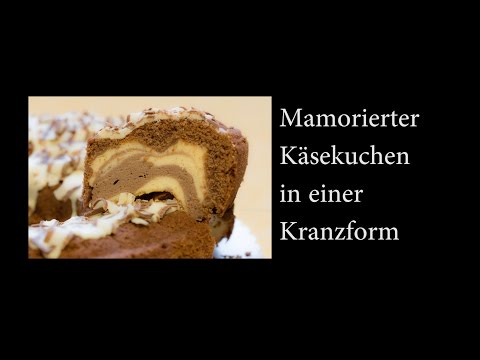 Mamorierter Käsekuchen in einer Kranzform