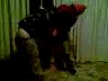 koden getting bashed by a matress