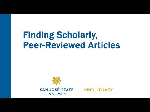 how to know peer reviewed articles