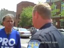 Anti-abortion protesters speak with Hagerstown police