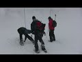 Avalanche dog in action in Gros Morne National Park NFLD