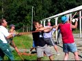 Zeltplane aufziehen