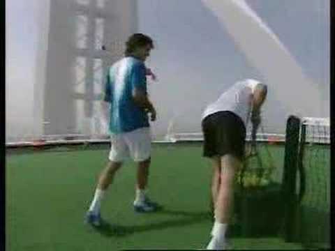 Federer and Agassi In Dubai