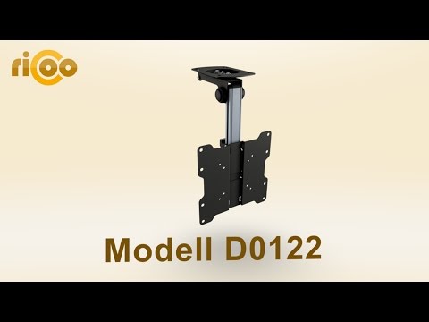 RICOO® | D0122 | TV Deckenhalterung Schwenkbar | Stufenlos ein- / ausklappbar | LCD LED Monitor