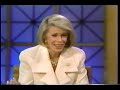 zsa zsa gabor is interviewed via satellite on the joan rivers show in the early 1990s.