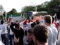 Ontvangst FC Utrecht bus na de 0-2 overwinning tegen Grunn