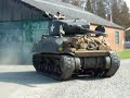 Sherman tank M4A1 is going to the garage Sherman tank M4A1 is going to the garage