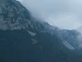 mountains covered in clouds