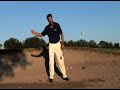 Hit from an uphill lie in a bunker! 