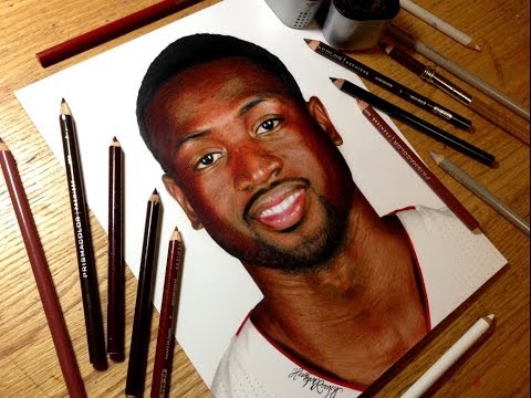 how to draw dwayne wade step by step