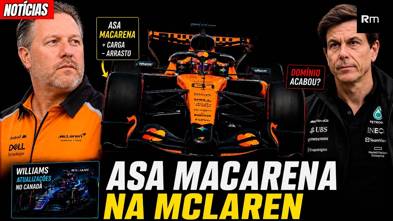 A asa "McArena" Chegou! MCLAREN é a próxima a copiar asa exótica / Red Bull / Williams / F1