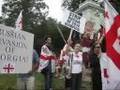 Georgian Protests against Russian Invasion at Russian Embassy in Washington DC