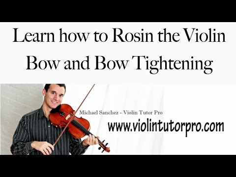 how to adjust violin bow