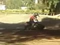 My 3 year old nephew riding a 49cc quad at a bike track My 3 year old nephew riding a 49cc quad at a bike track