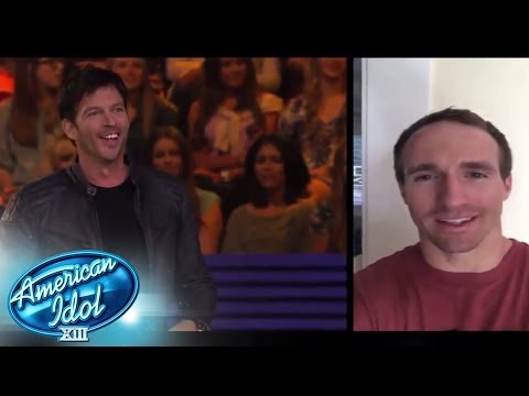 Drew Brees Surprises Harry! - AMERICAN IDOL SEASON XIII
