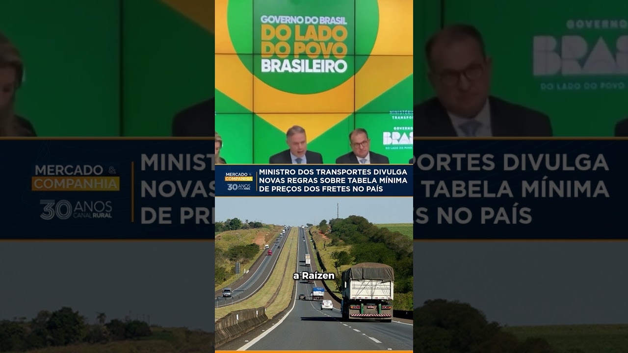 Ministro dos transportes divulga novas regras sobre tabela mínima de preços dos fretes no país
