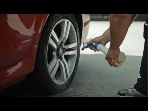 how to apply tyre shine
