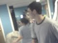 Lisa and Robert playing Wii Tennis