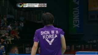 SF - MS - Shon Wan Ho vs Kashyap Parupalli - 2012 Yonex-Sunrise India Open