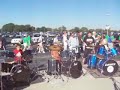 Braedon and Alec playing a drum solo.