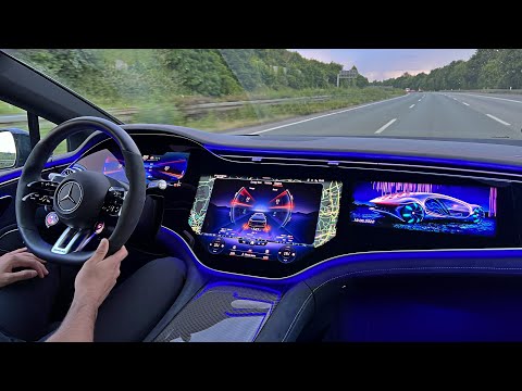 761 HP NEW EQS53 AMG on AUTOBAHN! Tesla Killer POV Driving EQS Interior Ambiente Acceleration Review
