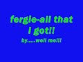teledysk, klip, Fergie,- All That I Got (the Make Up Song)