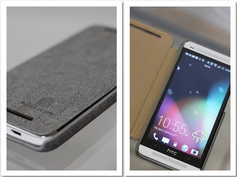 Nillkin Flip Faux Leather Case for HTC ONE w/ NFC Tag &screen protector