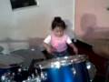 Keziah Nicole playing drums