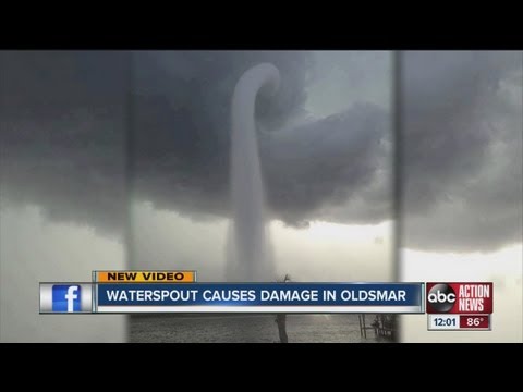 Tampa - Authorities in Pinellas County say deputies watched as a waterspout came ashore in Oldsmar, causing some damage in the 400 block of Shore Drive East. Read mo...